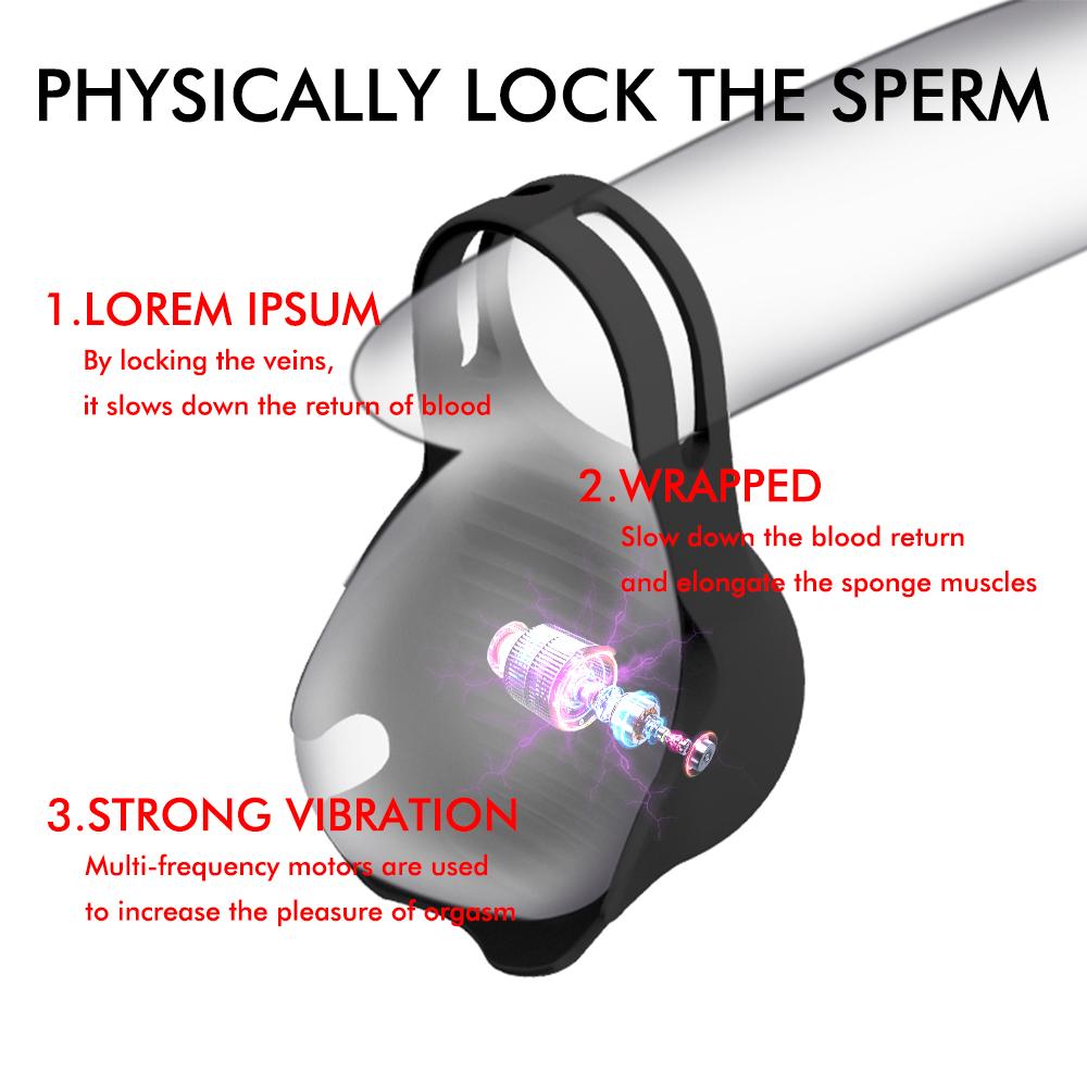 Männlicher Spermien-Verschlussring, Hodensack-Massage, Prostata-Massagegerät, Doppelring, Sexspielzeug für Männer