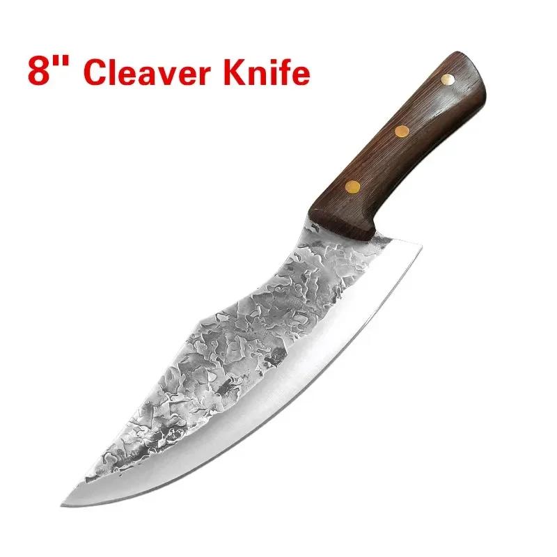 Handmade Slicing Knife Cleaver Meat Chopping Vegetables Kitchen Knives Butcher Boning Knife High Steel Blade Chef Cooking Knife