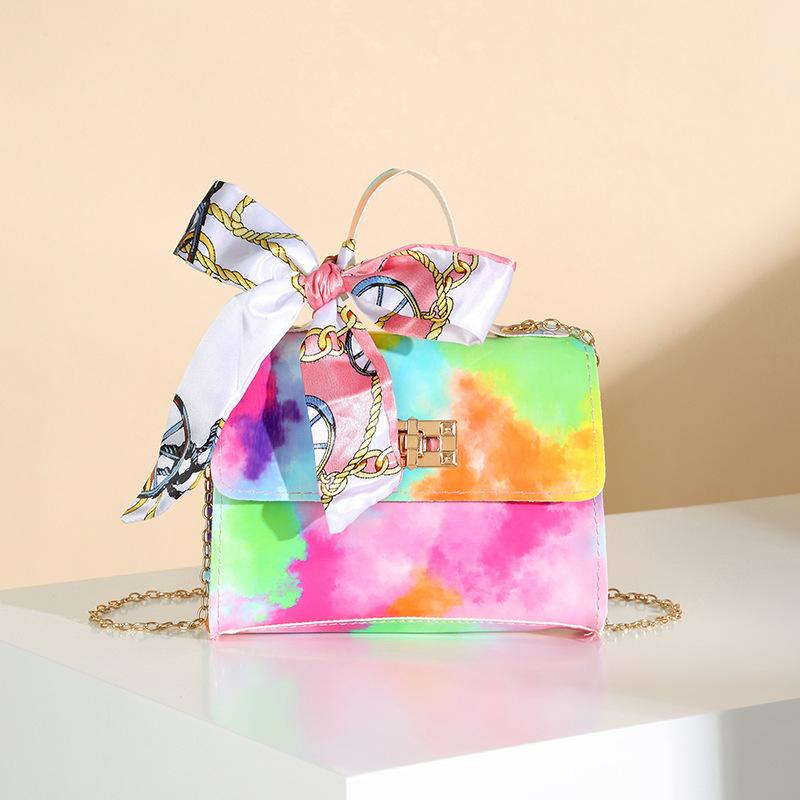 Bag Women's New Fashionable Women's Messenger Bag, Fashionable and Simple Silk Scarf Chain, One Shoulder Handbag.