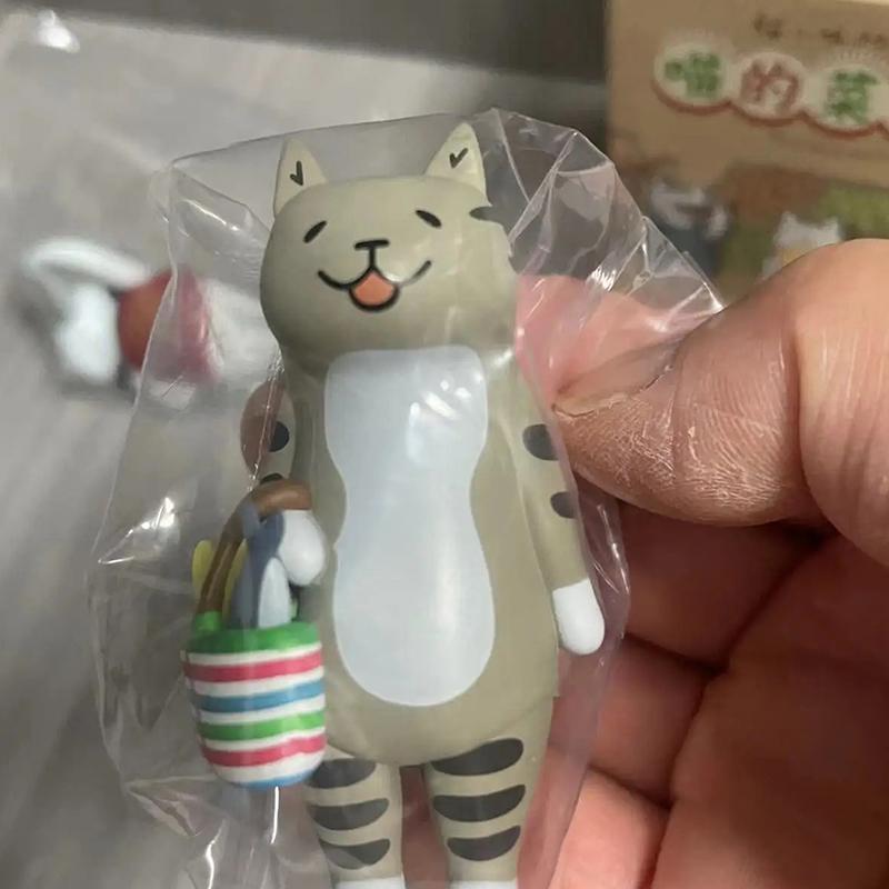 Figurină aleatorie cutie surpriză pisică Jucărie Păpușă pisică Piața Miau Pungă surpriză Model figurină de acțiune pisică Jucărie decorativă Cadou pentru copii