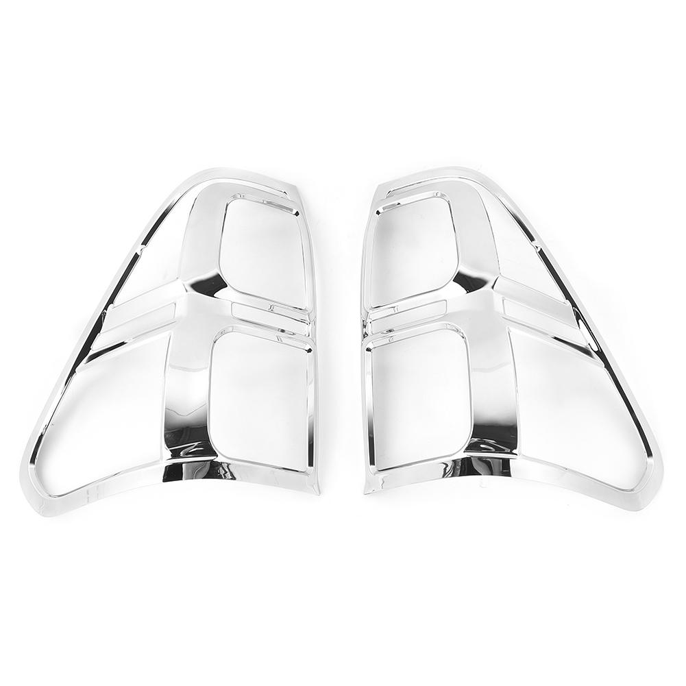 2pcs Taillight Trim Chrome Decorative Frame Fit for Toyota Hilux Revo Sr5 2015 2017