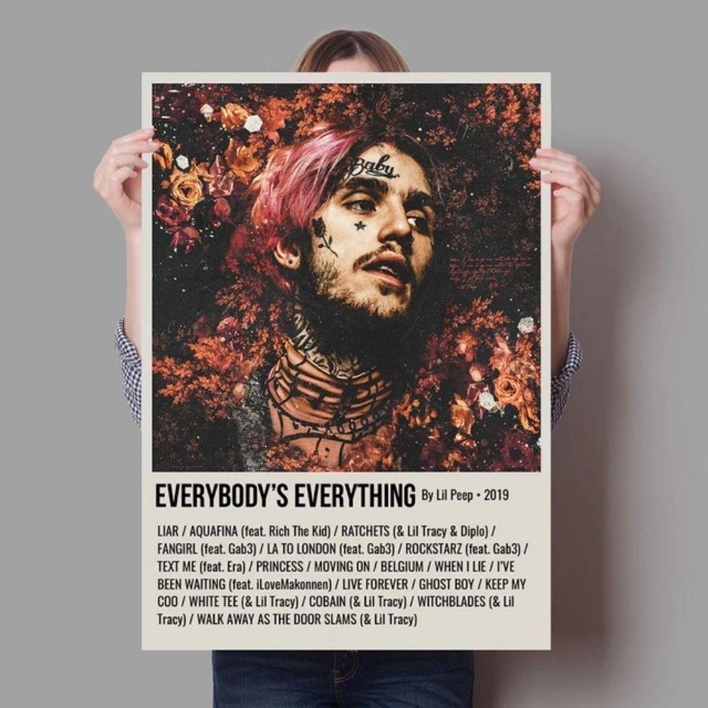 Lil Peep Hip Hop Umělec Kovový Plechový Značka pro Pokoj Mladistvých Hudební Prostor Dekor