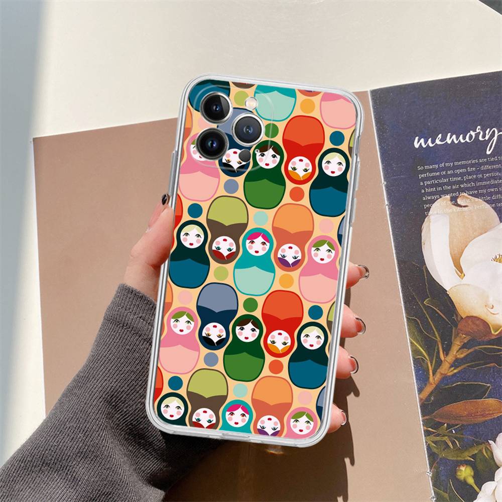 

Russian Dolls Matryoshka Cute Case For Iphone 17 16 15 Pro Max 11 12 13 14 Pro Plus Phone Cover iPhone 15 pro
