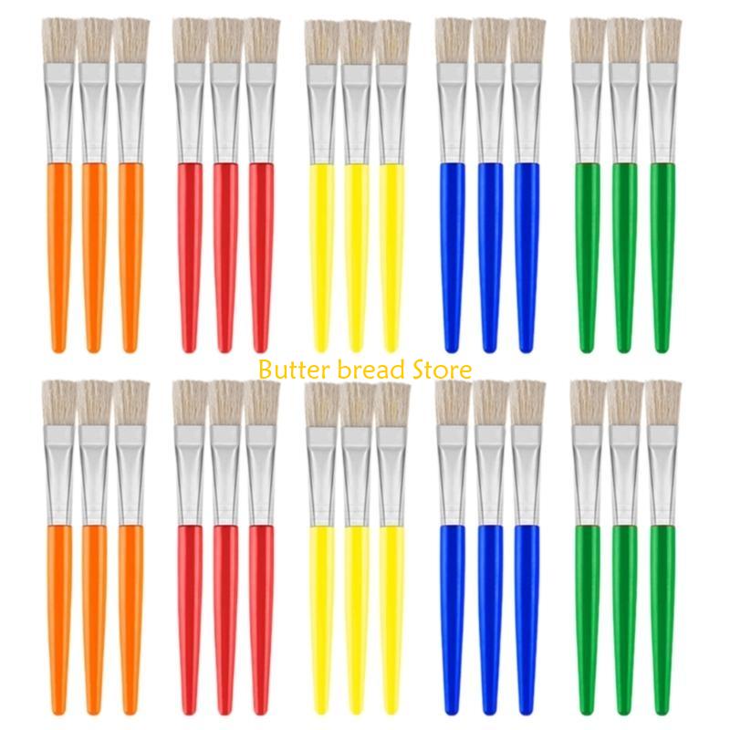 W89C Colorful Paint Brush for Student Acrylics Oil Gouache Watercolor Painting