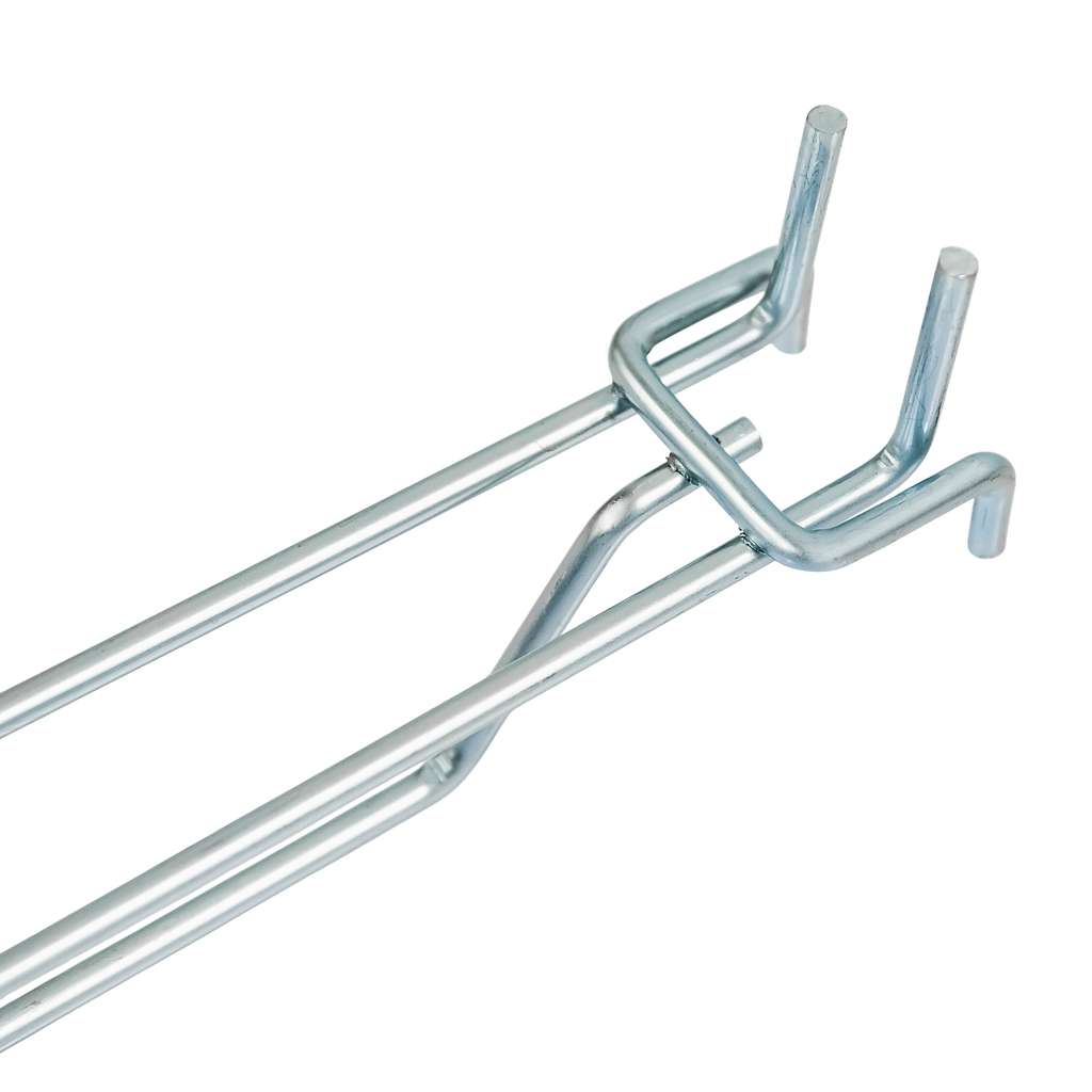 Double Hanger with Arm for EURO Mega-M Perforated Price Tag L-30cm Fi4 Zinc N