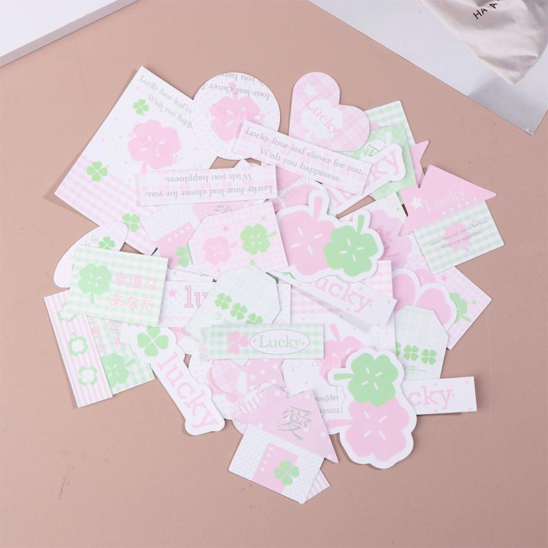 

40 шт./набор Наклейки для запечатывания с самоклеящимся клеем Счастливый четырехлистный клевер для упаковки фотокарточек, пакетов, для украшения журналов