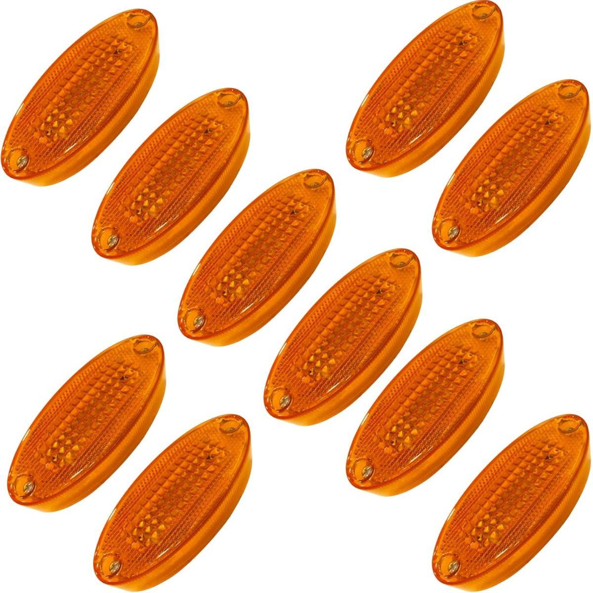 APSMOTIV 10 шт. Светодиодные габаритные огни прицеп 24 В Водонепроницаемые Прицеп Янтарные Полуприцепы Freightliner Грузовой Универсальная посадка янтарь