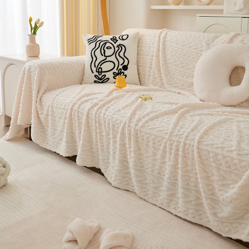 Moderne Jacquard Samt Sofa Überwurfdecke 5-Sitzer Fleece Warm Sofa Handtuch Decke Sessel Couch Überzug Für Kinder Haustiere Katzen