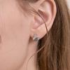 Silver One-Touch Butterfly Earrings RA26A26J