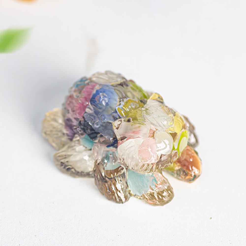 Cat Spider Spirit Resin Art Statue With Natural Crystals For Collectors And Giftgiving