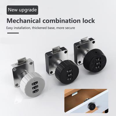 1 Set Combination Lock 3-digit Password Anti-theft Mailbox Cabinet Door Security Hardware Home