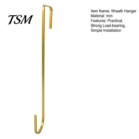 Long-lasting Wreath Holder Front Door Christmas Hook Hanger Strong Load-bearing Indoor Hanging Solution Rustproof Ultra-Thin Design Easy Installation