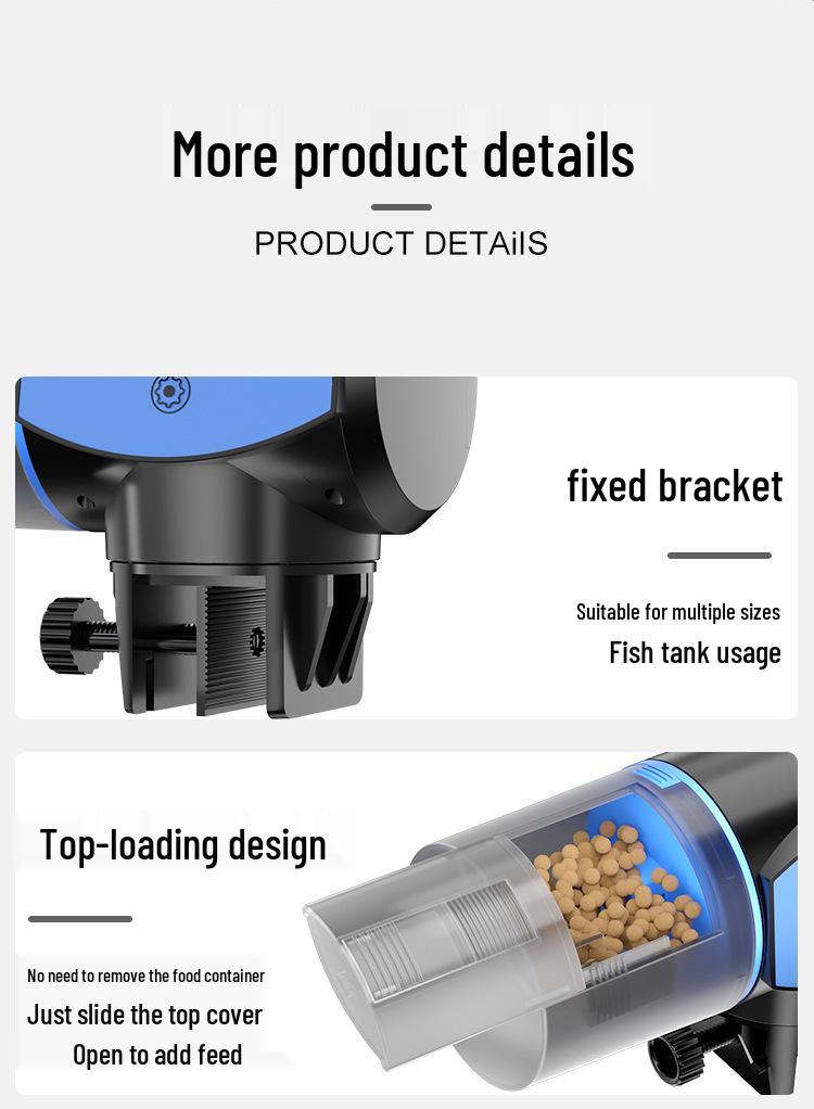 Smart Fish Tank Feeder: Large Capacity, Programmable Timer, Ideal for Aquariums, Koi, and Goldfish