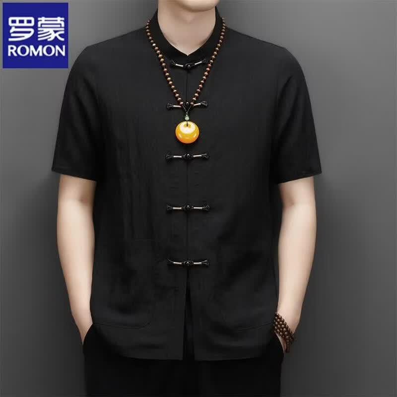 

ROMON Men s New Chinese Style Tang Suit Shirt 190