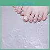 J-5 Flash Silver Toe Nails With Detachable Sparkling Sequins Uv Gel Nail Tips Handmade Pedicure Toe Nail Stickers Light Therapy