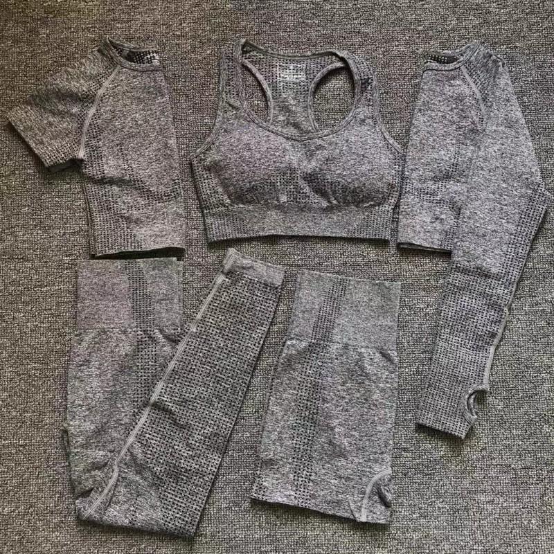 Seamless High-Waisted 9/10 Length Leggings With Jacquard Dot Women Butt Lifting Tummy Control