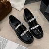 Fashion Brand New 2025 Chic Women's Shoes Fashion Sweet Bow Tie Patent Leather Slip On Comfort Loafers Flats with Low Heel