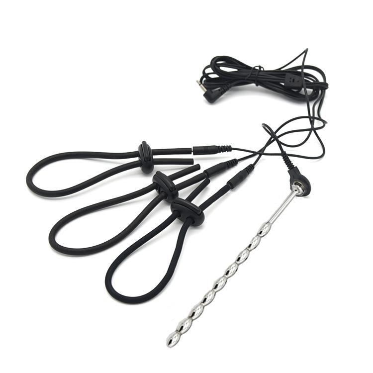 Electric Shock Penis Plug Rings Pulse Anal Plug Glove Stimulation Breast Pads Massage Nipple Clamp Cock Cage Sex Toys For Couple