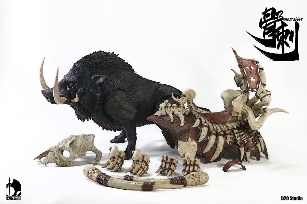D20studio Battle Bo Knochen Sashimi Schuppe bemalt bewegliche Figur [Schwarz] 1/12 PVC&ABS