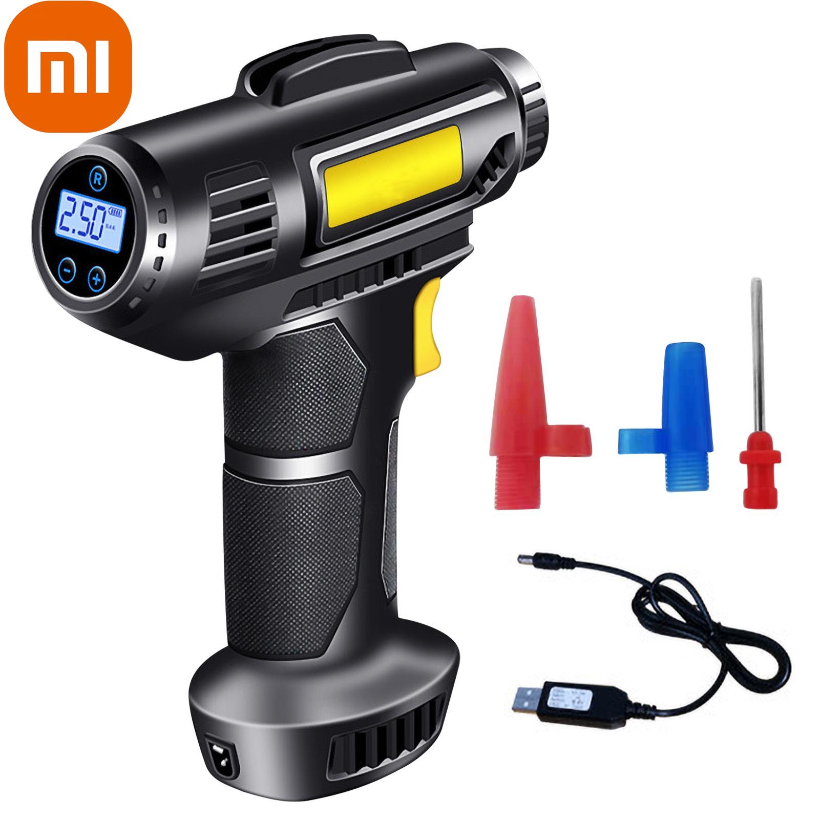 

Xiaomi 4000 мАч накачка шин электрический ручной беспроводной велосипедный насос портативный перезаряжаемый воздушный компрессор
