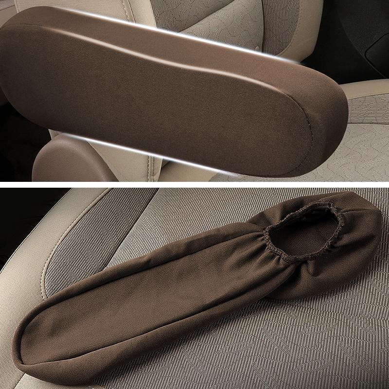 Universal Car Seat Armrest Cover Soft Comfortable Elastic Cloth Auto Interior Armrest Dust Proof Hand Armrest Protector Covers