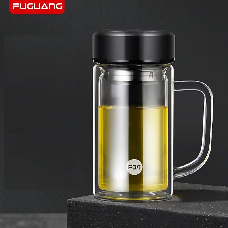 Fuguang Insulated Glass Tea Cup with Filter