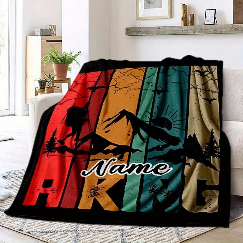Camping Customize Your Name Blanket Used For Chair Office Sofa Bed Camping Soft And Warm Giving Friends And Relatives Birthday Gifts Graduation Gifts