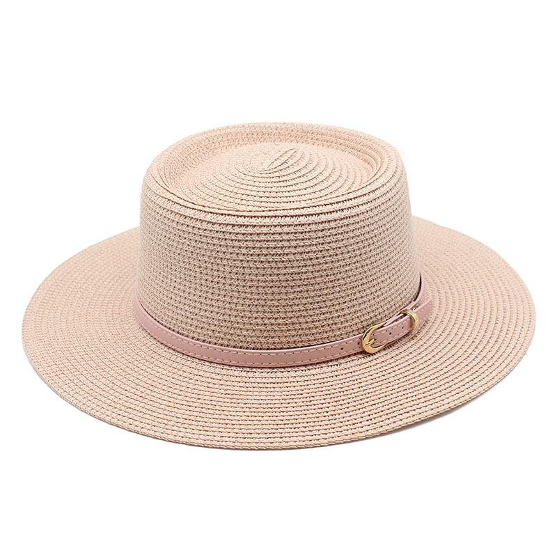 Grass Green Straw Hat Women'S Summer Bump Top Top Top Hat Seaside Vacation Beach Hat Internet Celebrity Straw Hat Sun Hat