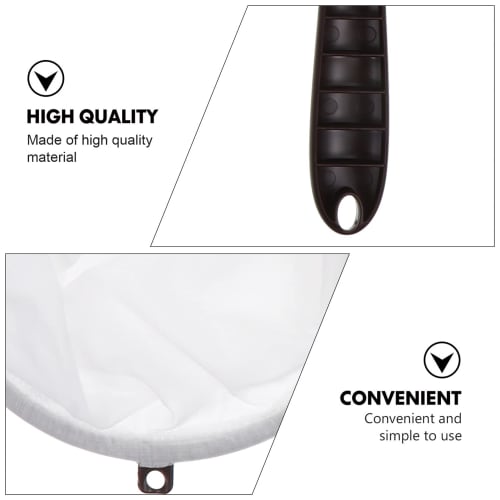 HEMOTON Coffee Filter Strainer Cloth Coffee Filter with Handle Coffee Strainer Cloth Tea Filter Sock Pour Over Coffee Dripper Filter White