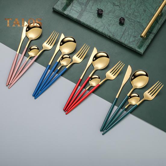 Buy TDStore Spoon Fork Knife Stainless Steel Long Handle Cutlery