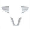 Silver Inner Steering Wheel Decorative Cover Trim For Honda Fit Jazz 2014-2019