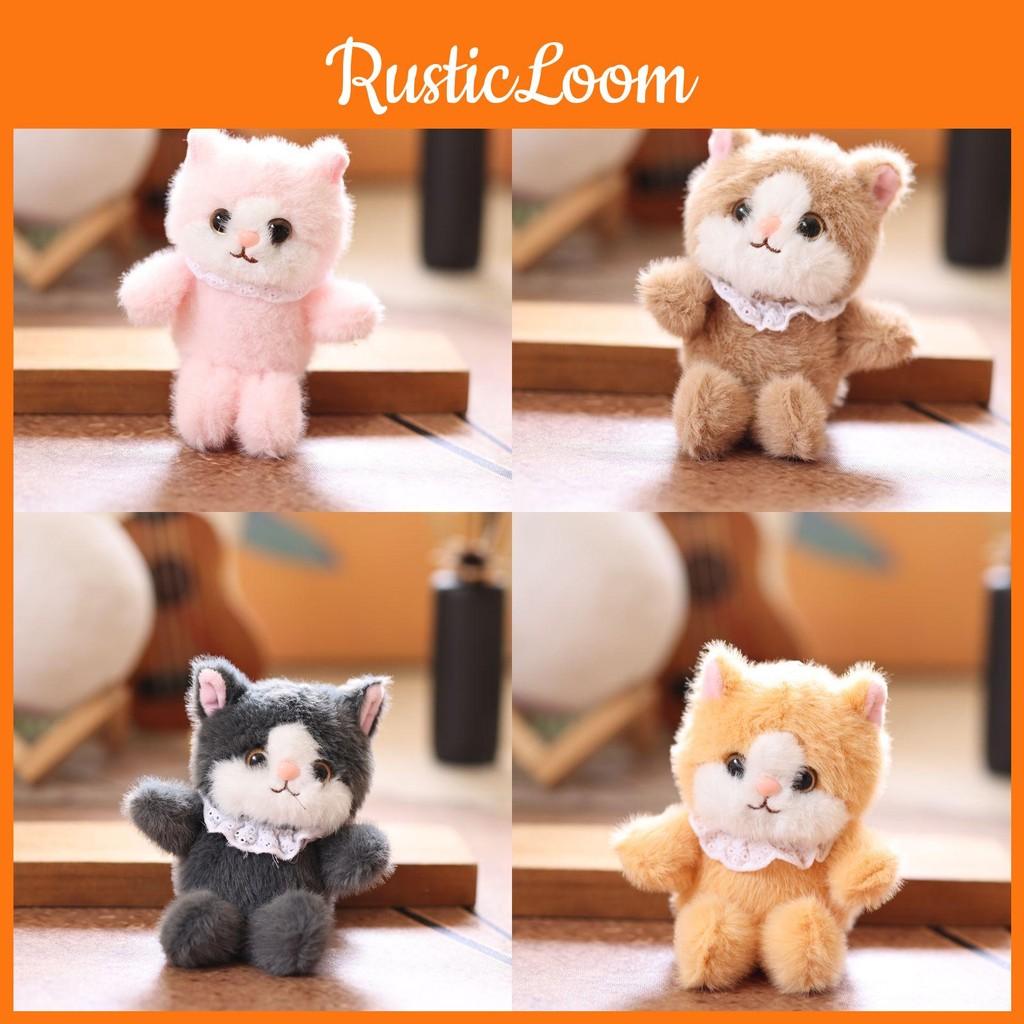 Cat Cute Realistic Plush Keychain With Ultra Soft Pp Cotton Bag Gift Charm