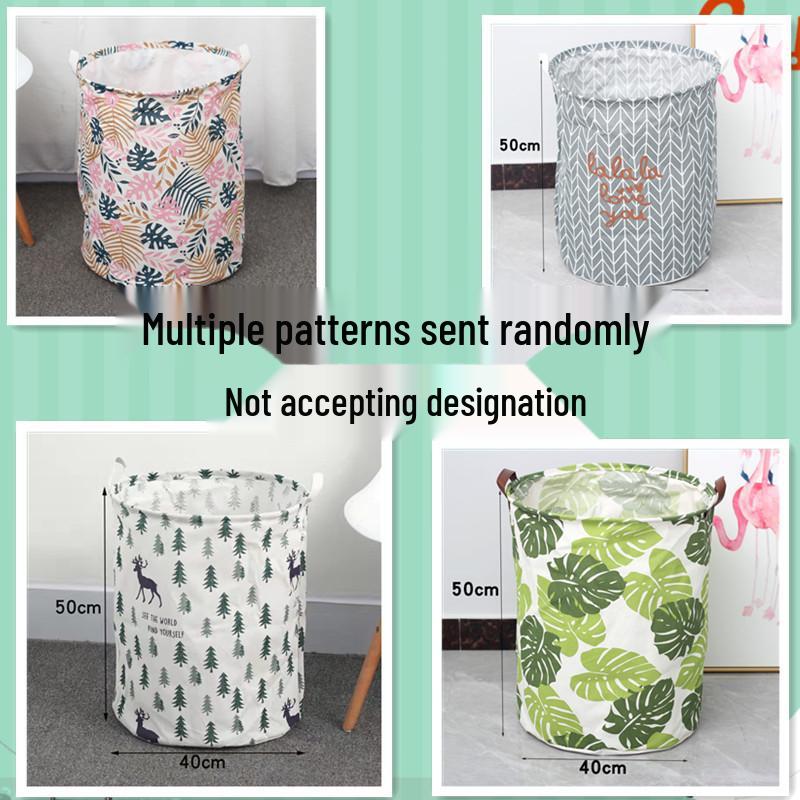 Cotton Linen Collapsible Laundry & Toy Basket