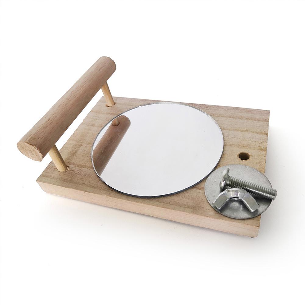 Bird Mirror Parakeet Interactive Cage Accessories with Metal Nut And Bolts For Lovebirds Budgies Cockatiel Bird Supplies