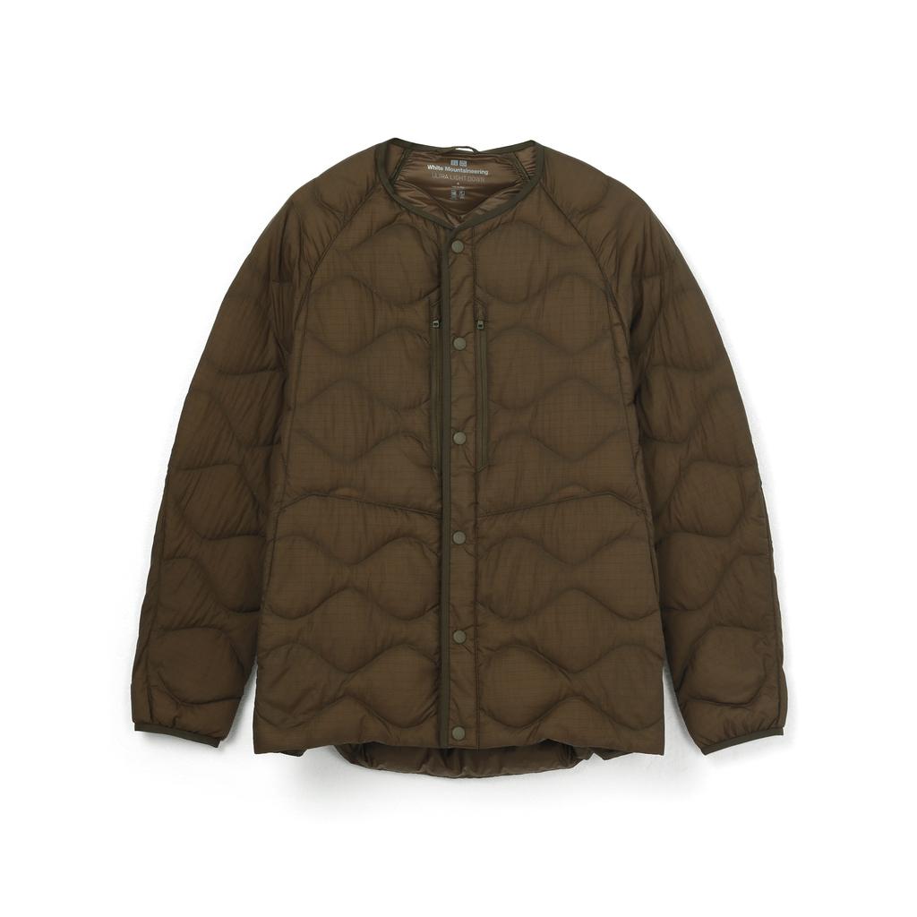 Uniqlo X White Mountaineering Collaboration Premium Lightweight Loose Fit Quilted Down Jacket Unisex outerwear Olive 442562-56