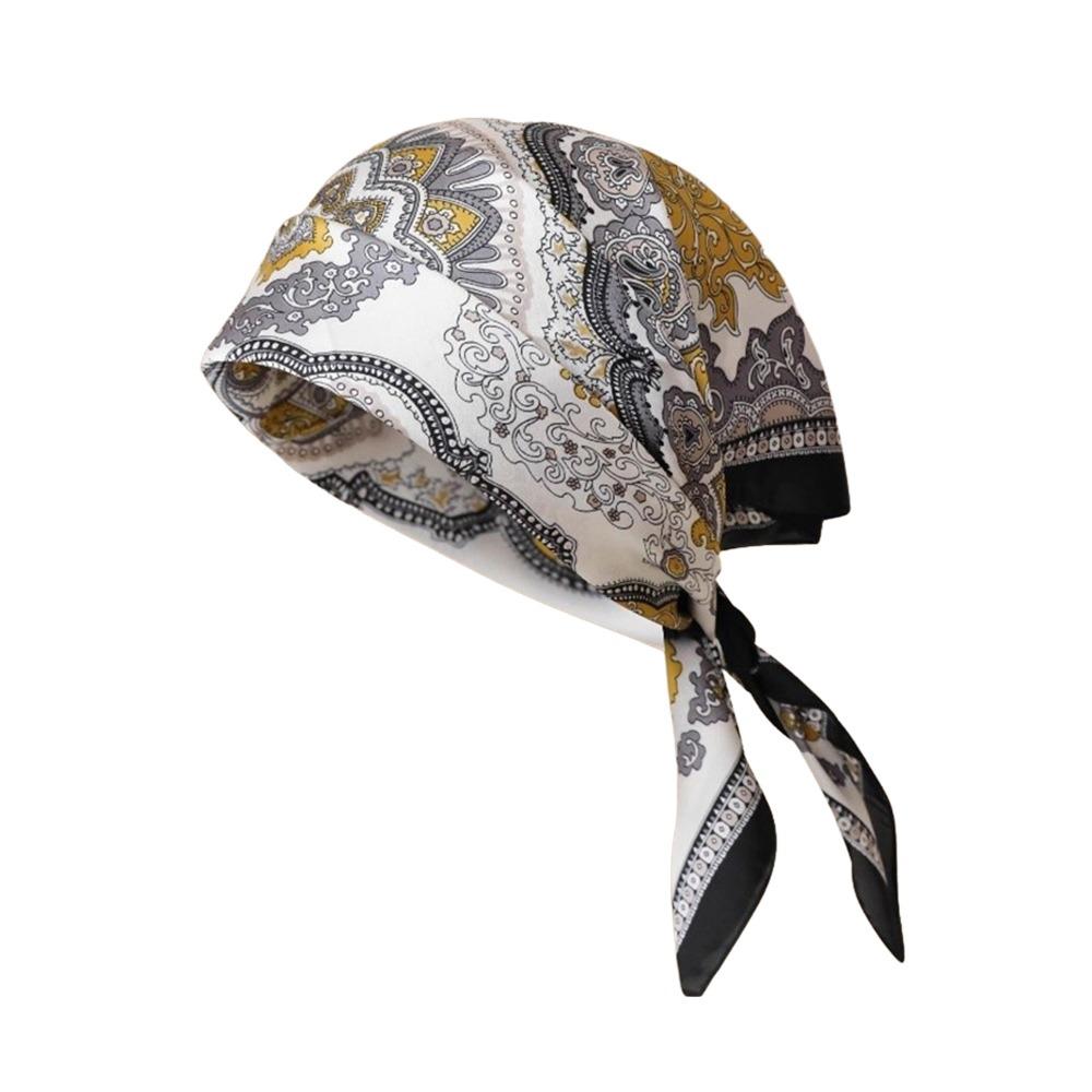 Trendy 70*70cm Hair Scarf Floral Bohemia Style Hairbands Soft Square Neckerchief Hands Bag Accessory