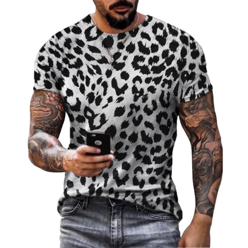 Fashion Leopard Graphic T-shirt for Men Summer Casual Women Streetwear 3D Print Camisetas T Shirt Men Clothing Harajuku Tops Tee