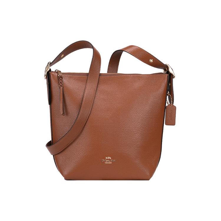 

New COACH Leather Bucket Bags Crossbody Bag, Shoulder Bag Women s Saddle Brown C2818-IMR1W 23.1*5.1*29.0CM