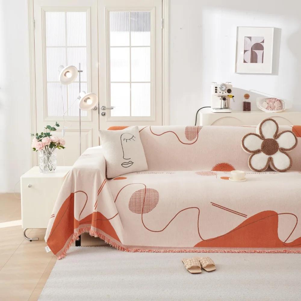 1 Stück Luxus Chenille Sofaüberwurf Matte für Wohnzimmer Universal Doppelseitiger Sofaschutz Handtuch Maschinenwaschbar Heimdeko
