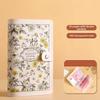A6 Cash Budget Ledger Flower Printed Leather Savings Book Button Notebook for Money  Office