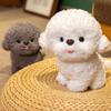 Cute Dog Plush Doll 20/30cm Realistic Soft Fluffy Stuffed Puppy with Playful Tongue Travel Companion Gift for Boys Girls