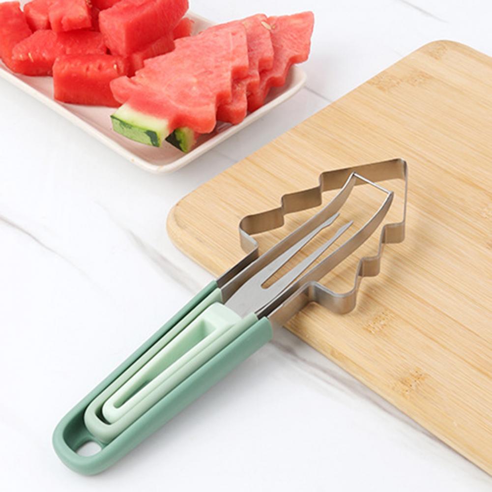 Corrosion Resistant Fruit Knife Stainless Steel Watermelon Cutter Tool Fruit Slicer for Pineapple Mango Cantaloupe for Camping
