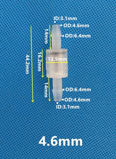 

Plastic One-way Water Valve Ozone Resistant Oil Resistant Check Valvealuminium Alloy Pressure Spring Steel Ball One-way Valve 3.2mm&5 PCS