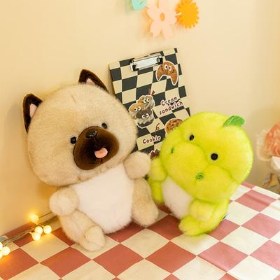 Soft and Cute Real Dog Plush Toys Children's Comfort Pillow Fat Dragon Doll Claw Machine Doll Home Decoration