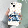 Cute P-Paddington Bear Phone Case For iPhone 16,15,14,13,12,11 Plus,Pro,Max,XR,XS,X,7,8 Plus,SE,Mini Transparent Silicone Soft