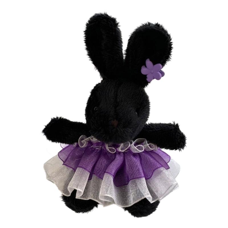 Lovely Rabbits Toy Keychain Soft Plush Pendant Key Chain Cartoon Animal Shaped Keyrings Ornament Stylish Bag Charm