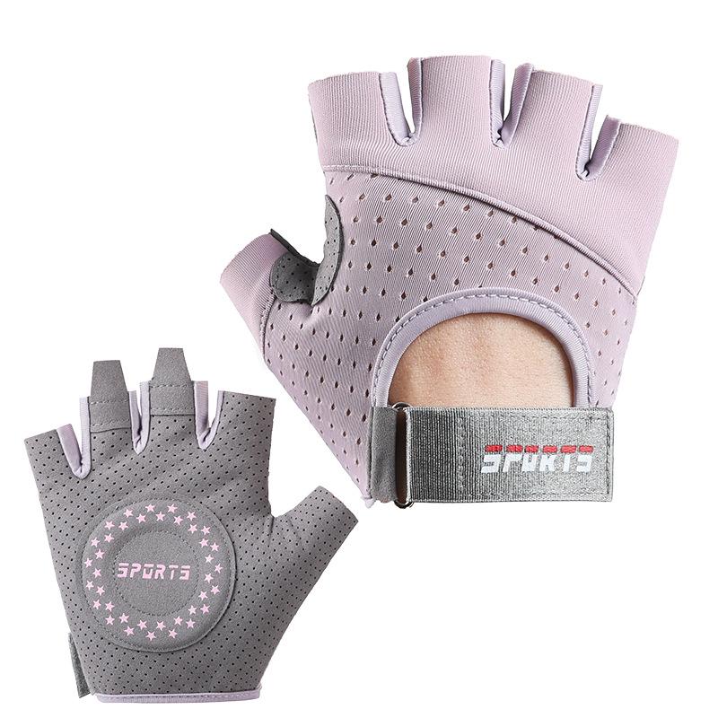 

Ice Silk Breathable Women s Fitness Gloves: Non-slip, Wear-resistant, Half-finger, Perfect for Yoga, Weightlifting, Pull-up Bars, and Cycling. Medium фиолетовый