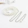 Thin Pearl Pendant Belt Adjustable Dress Skirt Belt Belly Chain Belt  Women Dress Decoration