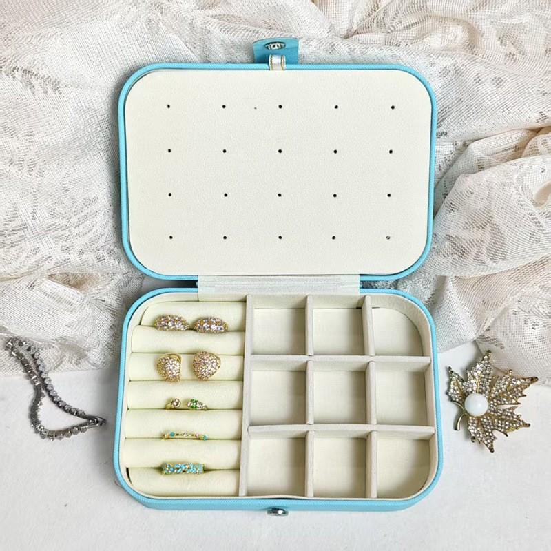 Portable Jewelry Storage Box Travel Small High-end Exquisite Large-capacity Earrings Ring Antioxidant Jewelry Box