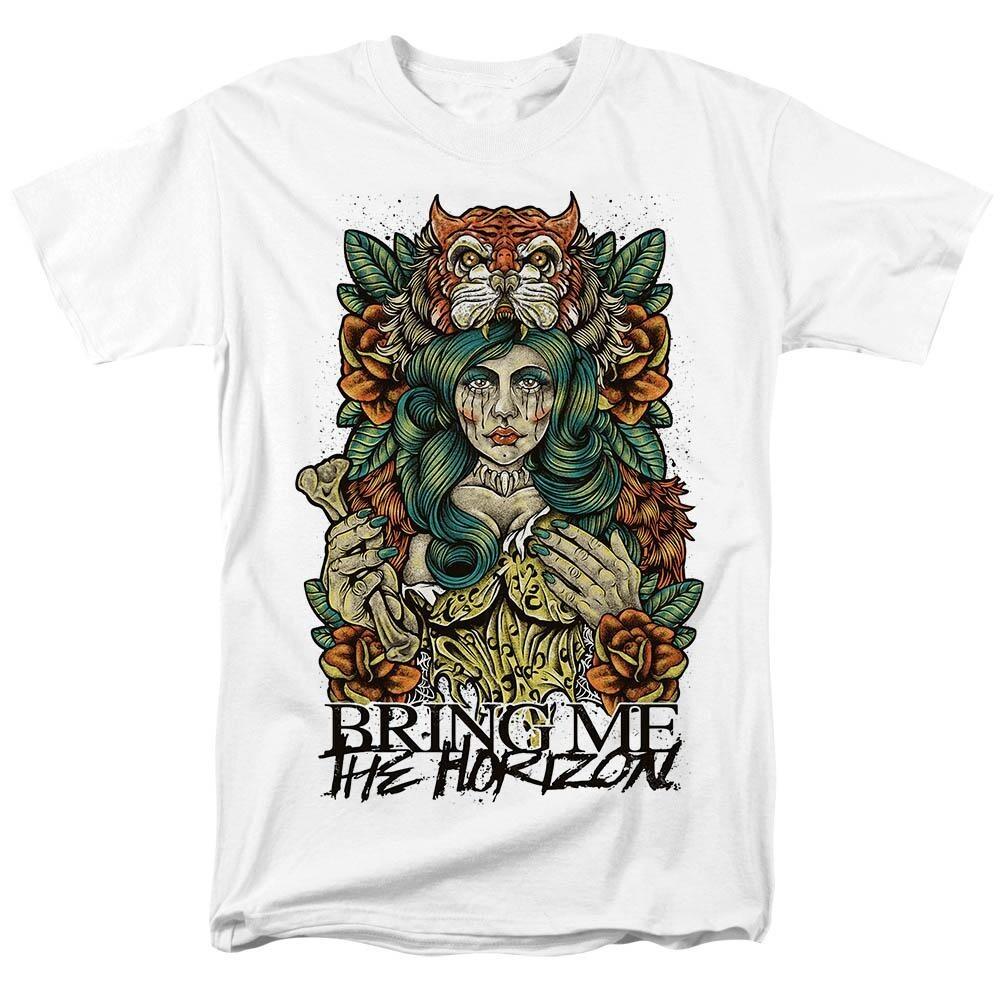 

Футболка группы Bring Me the Horizon Белый Хлопок Все Размеры от S до 5XL Унисекс Футболка XXXXL